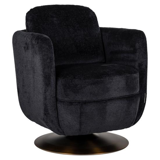 Turner black chenille - hochwertiger Sessel